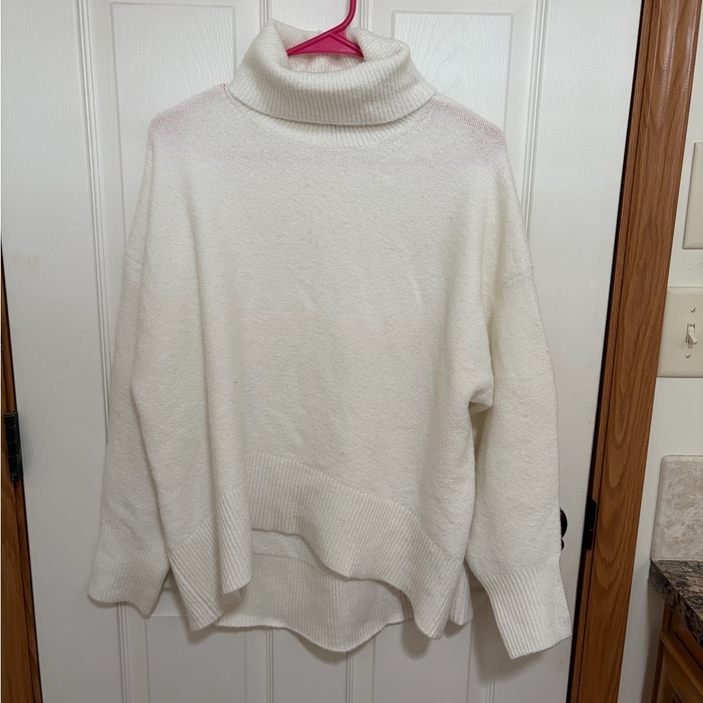French Connection White Turtleneck Sweater
